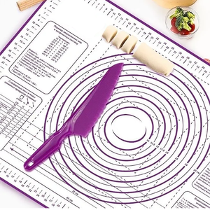 แผ่นซิลิโคน66*46สำหรับการอบไม่ติดม้วนแป้งพร้อมการวัด - Product Image 6