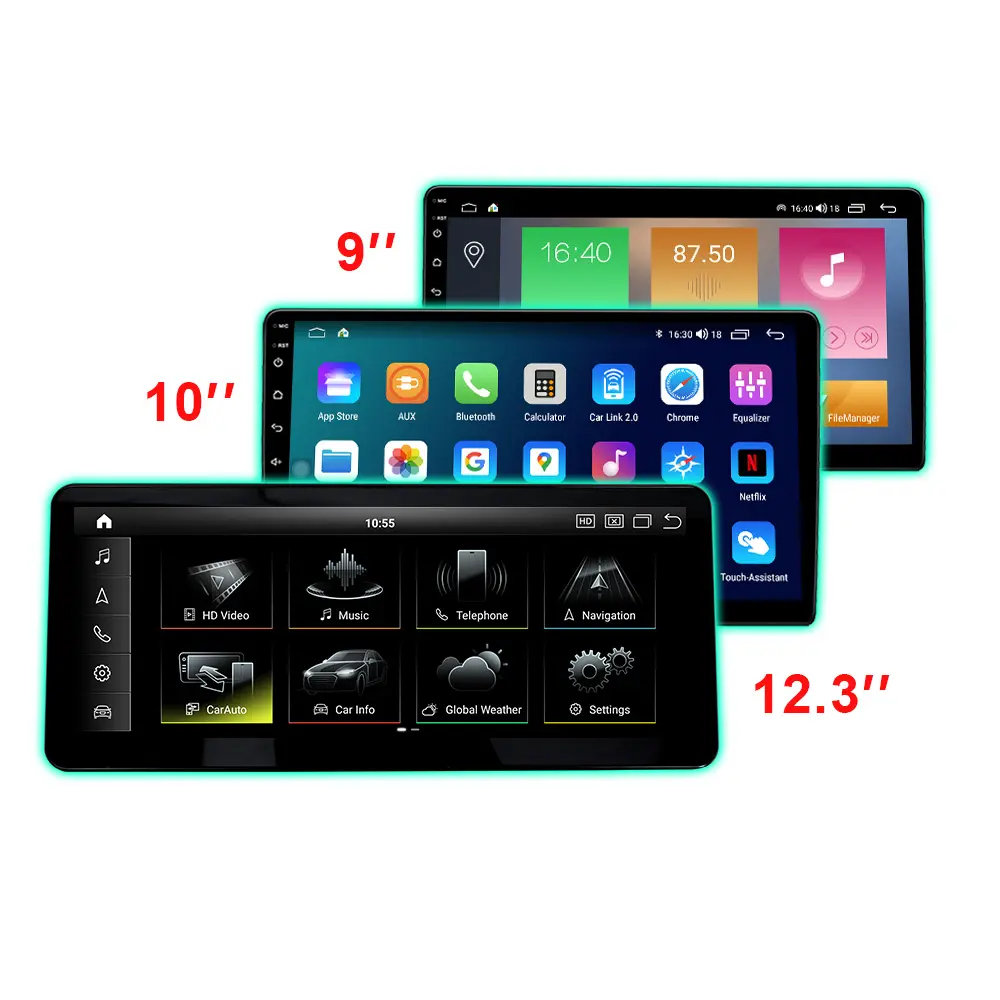 Radio de coche Android con pantalla táctil con Apple Carplay inalámbrico y Android Auto con DSP Múltiples UI GPS reproductor multimedia para coche