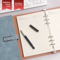 Carnet magnétique en PU à feuilles mobiles et bloc-notes rechargeable A5/B5, 100 feuilles, reliure thermique, design minimaliste et élégant, pour le bureau, le travail, journal intime, cadeau