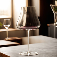 Verre à vin rouge Bourgogne ultra-fin Hxglass, design moderne, verre en cristal, pied long et fin, gobelet de grande capacité pour restaurant