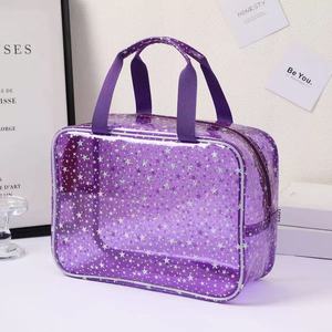 Meilleures ventes de sac de maquillage en TPU souple transparent holographique rose - Product Image 5