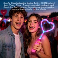 Vente en gros de baguettes lumineuses LED en forme de cœur de 10,5 pouces, multicolores, pour les cadeaux de mariage, les cadeaux de la Saint-Valentin, les cadeaux promotionnels