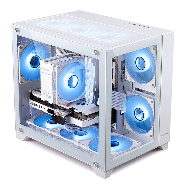 Glass Side Panel Micro ATX Mini ITX Cube Custom MATX Gaming Computer Case PC Supports 240 Water-cooled Heat Dissipation