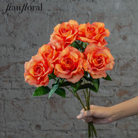 Rose artificielle en soie réaliste faite à la main de 57 cm, vente en gros, haute qualité, pour mariages, hôtels, décoration de luxe pour la maison