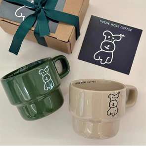 Cute Niche Cartoon Dog Coffee Cup Gentle Milk Coffee Autumn/winter Mug Ceramic Cup Couple Cup <b>Gift</b> - Product Image 5