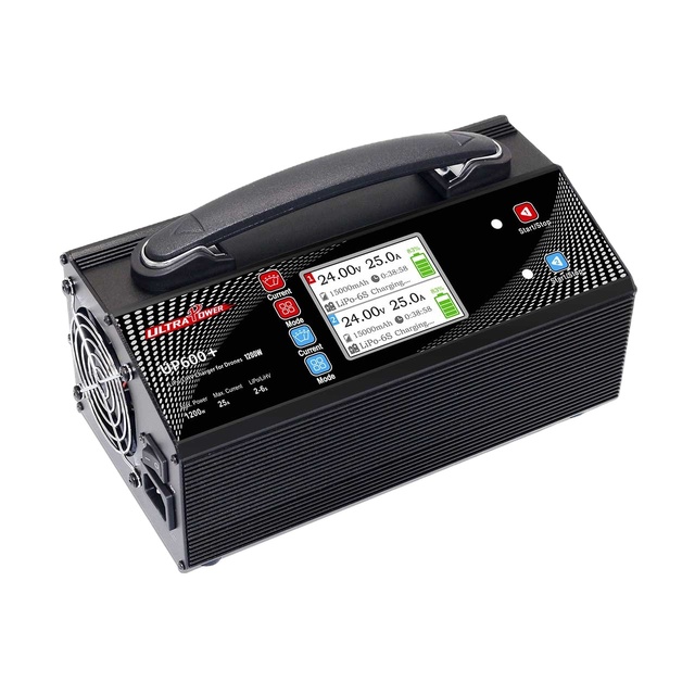 UP600 Dual Channel 1200W 25A 2-6S LiPo Balance Charger Ultra Power Electric for Agriculture Mapping Surveying UAV Drone for