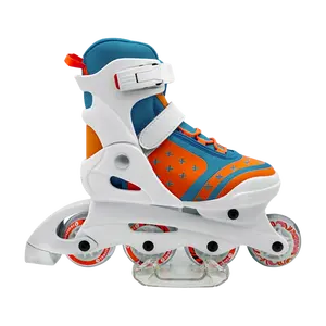 Oem Odm Custom Professional Children 72*24mm PU casted clear wheel patines 4 ruedas Telescopic roller Adjustable inline skates