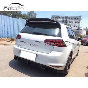 Revozport Style Rear <b>Diffuser</b> Carbon Fiber Rear Bumper Lip for Volkswagen MK7 Golf 7 GTI Rear Splitter - Product Image 5