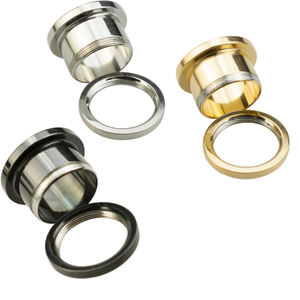 السعر المنخفض 316L الجراحية الصلب المسمار الأذن اللحم نفق كمية صغيرة الأذن التوصيل مقاييس ثقب مجوهرات بارد المتوسع مجوهرات للجسم - Product Image 4