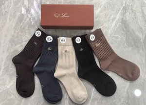 Men's Casual <b>Socks</b> Everyday Style Multicolor Cashmere Blend Ribbed Knit Soft Embroidered Logo Crew - Product Image 3