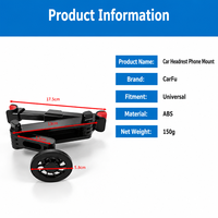 Support universel pliable pour appuie-tête de voiture, support de téléphone pour siège arrière, support magnétique télescopique pour tablette, support rotatif pour siège arrière