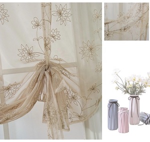 Eleganti <span class=keywords><strong>Tende</strong></span> per Finestre, Design in Voile, <span class=keywords><strong>Tende</strong></span> a Pacchetto, <span class=keywords><strong>Tende</strong></span> Romane in <span class=keywords><strong>Lino</strong></span>, <span class=keywords><strong>Tende</strong></span> Trasparenti Ricamate per Balcone - Product Image 3