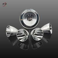 Réflecteur LED en aluminium sur mesure, grande taille, 90 mm, 124 mm, surface specular à haute réflectivité, composant optique usiné avec précision