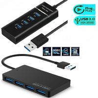 Hub USB Type C multi-ports USB 3.0, adaptateur 4 ports, séparateur d'extension, hub USB3.0 haute vitesse pour macbook Pro, ordinateur portable Samsung, PC