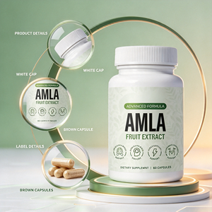 Capsules d'extrait de <span class=keywords><strong>fruit</strong></span> d'<span class=keywords><strong>Amla</strong></span>, 60 unités, complément alimentaire pour le soutien quotidien de la santé - Product Image 3