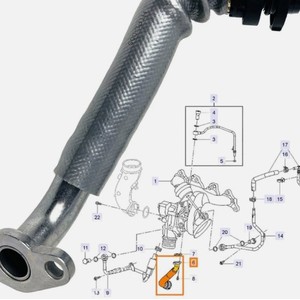 Tubería de Retorno de Aceite del Turbocompresor para Chevrolet Cruze Opel Vauxhall 55574129 55355622 - Product Image 5