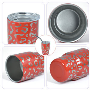 Bicchierini carini in vetro con paglia 3oz Mini <span class=keywords><strong>bicchieri</strong></span> con coperchio e paglia 3oz <span class=keywords><strong>bicchieri</strong></span> isolati - Product Image 2