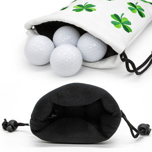 Pochette de golf personnalisée OEM avec logo brodé, en cuir PU, pour accessoires de golf, avec cordon de serrage, pour objets de valeur - Product Image 3