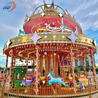 Équipement de terrain de jeu de foire Antique Grand carrousel musical Merry Go Round à vendre
