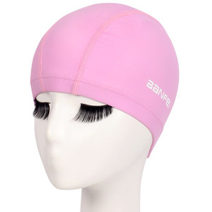Gorro de natación Universal de nailon de alta elasticidad cómodo para adultos, hombres y mujeres, niños, Color sólido para nadar - Product Image 2