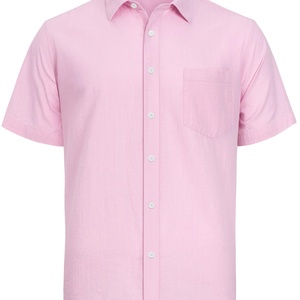Chemises d'été légères à boutons pour hommes, en coton respirant, avec logo personnalisé, idéales pour la plage et les voyages - Product Image 6