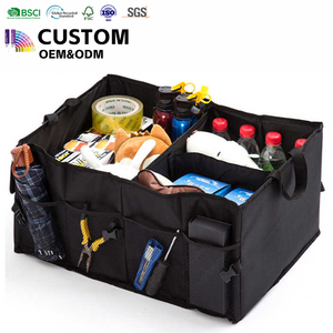 Dobrável Poliéster Carro Tronco Organizador Dobrável Caixa De Armazenamento com Grande Capacidade para Autos Caminhões SUVs - Product Image 1