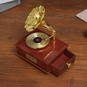 Boîte à musique rétro européenne pour la maison, le salon, le bar, le café, décoration ornementale - Product Image 5