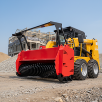 Broyeur forestier haute performance X0513 pour mini-chargeuse compacte, avec moteur et composants d'engrenage, pour le défrichement des terres