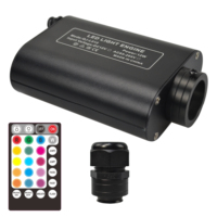 Kit d'éclairage à fibres optiques d'ambiance Starlight 12W avec contrôle du rythme musical pour voiture modifiée