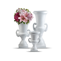 Vases hauts de 60/90 cm pour centres de table, vases à fleurs pour mariage, vente en gros d'usine, grands vases trompettes blancs pour centres de table