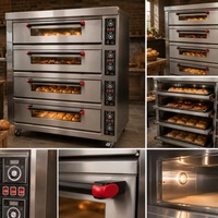 Four de boulangerie commercial électrique 4 niveaux 8 plateaux pour pain, gâteaux et pizzas - Fabricant d'équipements de boulangerie