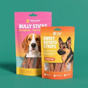 Custom Recyclable Eco-Friendly <b>Food</b> Bags <b>Stand</b>-Up Ziplock Pouch Gravure Printing for <b>Dog</b> Treats/Cat Snacks Leak-Proof Bags - Product Image 2