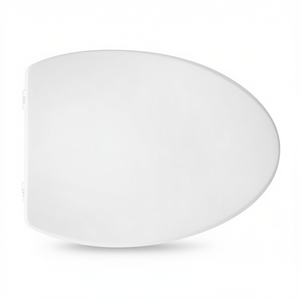 Siège de toilette en forme d'œuf 50,5 cm blanc avec charnières d'expansion en forme de C - Product Image 3