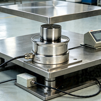 Load Cell Cincin Torsi 1-470T Sensor Gaya Rentang Besar Tugas Berat Perlindungan Beban Berlebih 120% untuk Pengujian Tiang dan Penimbangan Jembatan