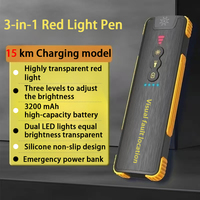 Localisateur visuel de défaut d'équipement optique de fibre 3 dans 1 stylo de lumière rouge 15km 30km 50km chargeant la source de lumière rouge du modèle VFL