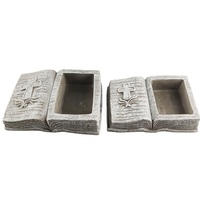 Pot de fleurs en béton écologique fait main avec motifs en croix pour la maison et le jardin, haute qualité