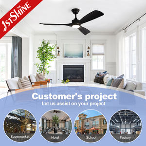 1stshine ventilador de techo 3 aspas de plástico inteligente ventilador de techo de iluminación opcional con luz y control remoto - Product Image 5