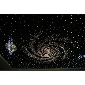 RF remote RGB star ceiling shooting optic fiber light star ceiling panels for car star roof starlight headliner