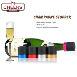 Nouveau bouchon de scelleur de Champagne en métal, bouteille en verre économiseur de vin en Silicone pour cadeaux de saint-valentin