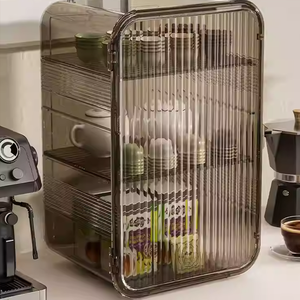 Armoire de <span class=keywords><strong>rangement</strong></span> multifonctionnelle anti-poussière pour tasses à eau, services à thé, plus écologique pour la cuisine, la salle de bain, le salon - Product Image 3