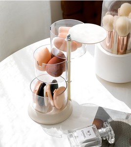 Trong suốt bột phun bông vẻ đẹp trứng xoay nhiều lớp chống bụi kệ lưu trữ Máy tính để bàn hộp Ins - Product Image 5