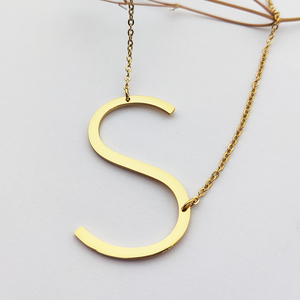 สร้อยคอทองชุบ 18K ดีไซน์เรียบง่าย ตัวอักษร A-Z 26 ตัว สร้อยคอแบบโซ่เส้นเล็ก จี้ตัวอักษร <span class=keywords><strong>S</strong></span> สร้อยคอสำหรับผู้หญิง ของขวัญเครื่องประดับ - Product Image 6