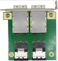 Adaptador Convertidor de Datos HD Fervit Mini SAS 2 SFF-8088 a 2 SFF-8087 con Soporte