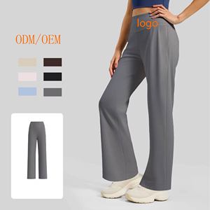 Leggings de <span class=keywords><strong>yoga</strong></span> taille haute pour femme, coupe droite avec poches, ajustement flatteur, haute élasticité pour le <span class=keywords><strong>yoga</strong></span> et le fitness, fabricant - Product Image 1