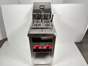 Olla Comercial de Acero Inoxidable de 4 Quemadores para Sopa de Fideos de Res Lanzhou, Cocedor de <span class=keywords><strong>Pasta</strong></span> de 4000W con Gabinete para Restaurante - Product Image 3