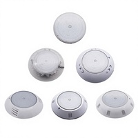 Lumière LED murale pour piscine de 260 mm, remplie à 100 % de résine, IP68, couvercle givré, RGB multicolore, lampe sous-marine pour piscine