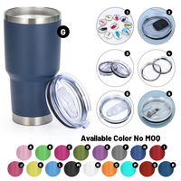 Mug isotherme à double paroi en acier inoxydable de 30 oz avec couvercles pour boissons chaudes et froides, style américain