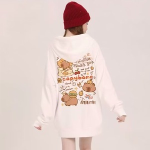 Autunno e inverno nuovo cartone animato stampato orso <span class=keywords><strong>felpa</strong></span> <span class=keywords><strong>con</strong></span> cappuccio giacca alla moda da uomo e <span class=keywords><strong>donna</strong></span> Top All-match - Product Image 4