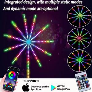 Luces Solares LED de Fuegos Artificiales, Luces de Hadas RGB con Control Remoto, Decoración para Exteriores, Caminos, Patios, Jardines, Navidad - Product Image 6