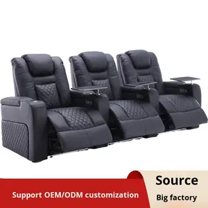 Современный домашний кинотеатр диван Электрический функциональный кинозал массажное кресло из натуральной кожи мебель для домашнего кинотеатра мебель для кинотеатра - Product Image 5